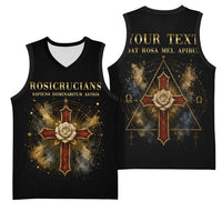 Personalized Rosicrucians Basketball Jersey Sapiens Dominabitur Astris Rose Cross