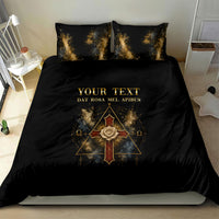 Personalized Rosicrucians Bedding Set Sapiens Dominabitur Astris Rose Cross