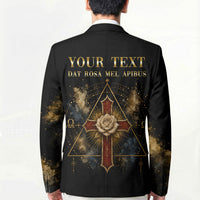 Personalized Rosicrucians Blazer Sapiens Dominabitur Astris Rose Cross