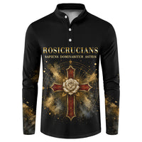 Personalized Rosicrucians Button Sweatshirt Sapiens Dominabitur Astris Rose Cross