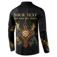 Personalized Rosicrucians Button Sweatshirt Sapiens Dominabitur Astris Rose Cross
