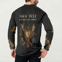Personalized Rosicrucians Button Sweatshirt Sapiens Dominabitur Astris Rose Cross
