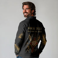 Personalized Rosicrucians Long Sleeve Polo Shirt Sapiens Dominabitur Astris Rose Cross