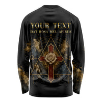 Personalized Rosicrucians Long Sleeve Shirt Sapiens Dominabitur Astris Rose Cross