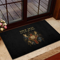 Personalized Rosicrucians Rubber Doormat Sapiens Dominabitur Astris Rose Cross