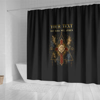 Personalized Rosicrucians Shower Curtain Sapiens Dominabitur Astris Rose Cross