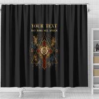 Personalized Rosicrucians Shower Curtain Sapiens Dominabitur Astris Rose Cross