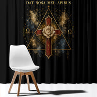 Personalized Rosicrucians Window Curtain Sapiens Dominabitur Astris Rose Cross