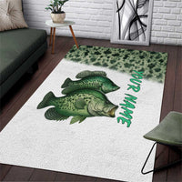 Crappie Tournament Fishing Customize Name Area Rug Camo Fade and Custom Name Design - Wonder Print Shop