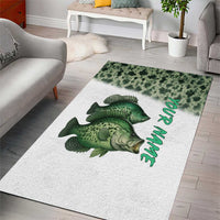 Crappie Tournament Fishing Customize Name Area Rug Camo Fade and Custom Name Design - Wonder Print Shop