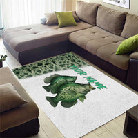 Crappie Tournament Fishing Customize Name Area Rug Camo Fade and Custom Name Design - Wonder Print Shop