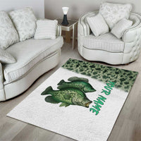 Crappie Tournament Fishing Customize Name Area Rug Camo Fade and Custom Name Design - Wonder Print Shop