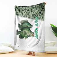 Crappie Tournament Fishing Customize Name Blanket Camo Fade and Custom Name Design - Wonder Print Shop