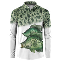 Crappie Tournament Fishing Customize Name Button Sweatshirt Camo Fade and Custom Name Design - Wonder Print Shop