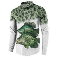 Crappie Tournament Fishing Customize Name Button Sweatshirt Camo Fade and Custom Name Design - Wonder Print Shop