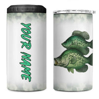 Crappie Tournament Fishing Customize Name 4 in 1 Can Cooler Tumbler Camo Fade and Custom Name Design - Wonder Print Shop