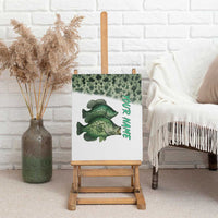 Crappie Tournament Fishing Customize Name Canvas Wall Art Camo Fade and Custom Name Design - Wonder Print Shop
