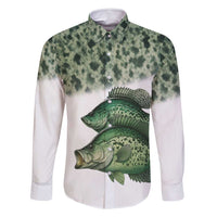 Crappie Tournament Fishing Customize Name Family Matching Long Sleeve Bodycon Dress and Hawaiian Shirt Camo Fade and Custom Name Design - Wonder Print Shop