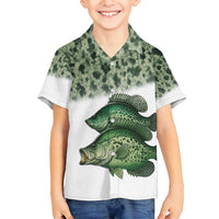 Crappie Tournament Fishing Customize Name Family Matching Off Shoulder Maxi Dress and Hawaiian Shirt Camo Fade and Custom Name Design - Wonder Print Shop