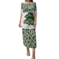 Crappie Tournament Fishing Customize Name Family Matching Puletasi and Hawaiian Shirt Camo Fade and Custom Name Design - Wonder Print Shop