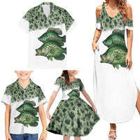 Crappie Tournament Fishing Customize Name Family Matching Summer Maxi Dress and Hawaiian Shirt Camo Fade and Custom Name Design - Wonder Print Shop