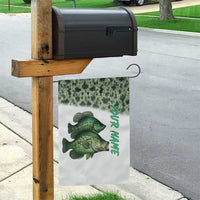 Crappie Tournament Fishing Customize Name Garden Flag Camo Fade and Custom Name Design - Wonder Print Shop