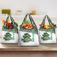 Crappie Tournament Fishing Customize Name Grocery Bag Camo Fade and Custom Name Design - Wonder Print Shop
