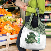 Crappie Tournament Fishing Customize Name Grocery Bag Camo Fade and Custom Name Design - Wonder Print Shop