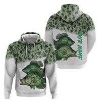 Crappie Tournament Fishing Customize Name Hoodie Camo Fade and Custom Name Design - Wonder Print Shop