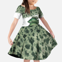 Crappie Tournament Fishing Customize Name Kid Short Sleeve Dress Camo Fade and Custom Name Design - Wonder Print Shop