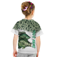 Crappie Tournament Fishing Customize Name Kid T Shirt Camo Fade and Custom Name Design - Wonder Print Shop