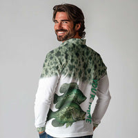 Crappie Tournament Fishing Customize Name Long Sleeve Polo Shirt Camo Fade and Custom Name Design - Wonder Print Shop