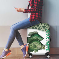 Crappie Tournament Fishing Customize Name Luggage Cover Camo Fade and Custom Name Design - Wonder Print Shop