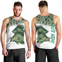 Crappie Tournament Fishing Customize Name Men Tank Top Camo Fade and Custom Name Design - Wonder Print Shop