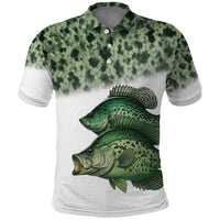 Crappie Tournament Fishing Customize Name Polo Shirt Camo Fade and Custom Name Design - Wonder Print Shop