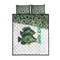 Crappie Tournament Fishing Customize Name Quilt Bed Set Camo Fade and Custom Name Design - Wonder Print Shop