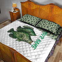 Crappie Tournament Fishing Customize Name Quilt Bed Set Camo Fade and Custom Name Design - Wonder Print Shop