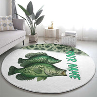Crappie Tournament Fishing Customize Name Round Carpet Camo Fade and Custom Name Design - Wonder Print Shop