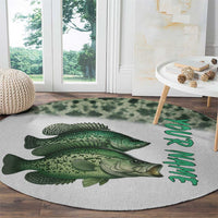 Crappie Tournament Fishing Customize Name Round Carpet Camo Fade and Custom Name Design - Wonder Print Shop
