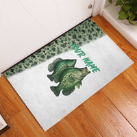Crappie Tournament Fishing Customize Name Rubber Doormat Camo Fade and Custom Name Design - Wonder Print Shop