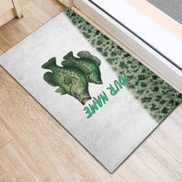 Crappie Tournament Fishing Customize Name Rubber Doormat Camo Fade and Custom Name Design - Wonder Print Shop