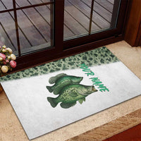 Crappie Tournament Fishing Customize Name Rubber Doormat Camo Fade and Custom Name Design - Wonder Print Shop