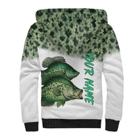 Crappie Tournament Fishing Customize Name Sherpa Hoodie Camo Fade and Custom Name Design - Wonder Print Shop
