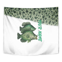 Crappie Tournament Fishing Customize Name Tapestry Camo Fade and Custom Name Design - Wonder Print Shop