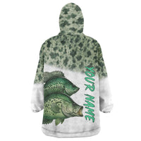 Crappie Tournament Fishing Customize Name Wearable Blanket Hoodie Camo Fade and Custom Name Design - Wonder Print Shop