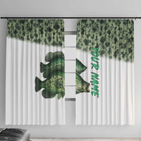 Crappie Tournament Fishing Customize Name Window Curtain Camo Fade and Custom Name Design - Wonder Print Shop