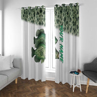 Crappie Tournament Fishing Customize Name Window Curtain Camo Fade and Custom Name Design - Wonder Print Shop