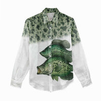 Crappie Tournament Fishing Customize Name Women Casual Shirt Camo Fade and Custom Name Design - Wonder Print Shop