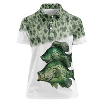 Crappie Tournament Fishing Customize Name Women Polo Shirt Camo Fade and Custom Name Design - Wonder Print Shop