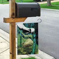 Flathead Catfish Custom Name Garden Flag Forest Silhouette and Green Blue Love Fishing Design - Wonder Print Shop